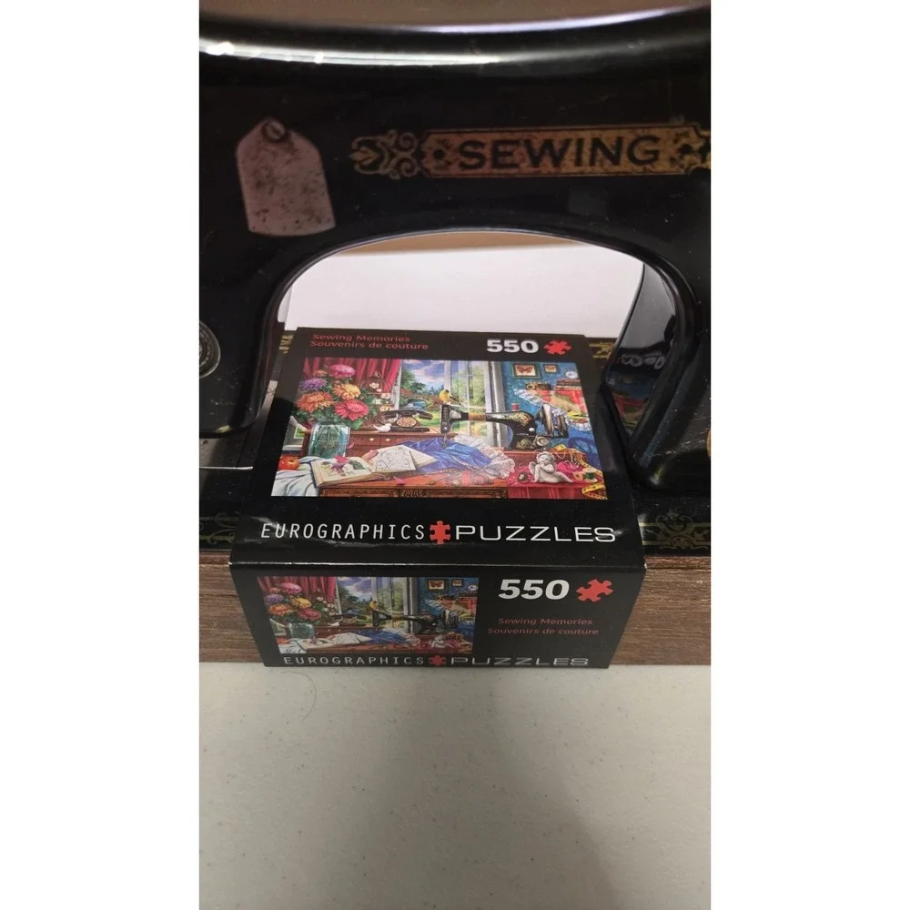 Eurographics Sewing Memories 550 Pc Puzzle Vintage Sewing Machine Tin NEW!